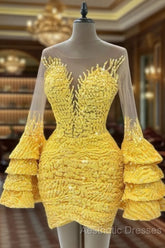 Yellow Homecoming Dresses , Vintage Party Dresses